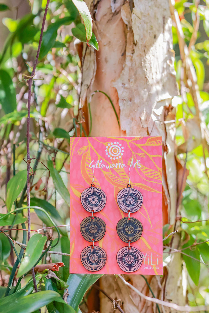 Iron Bark Flowers - Drop earrings