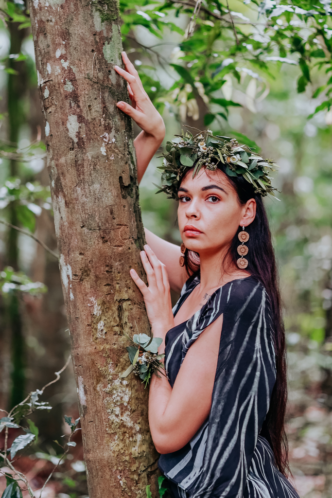 Iron Bark Flowers - Drop earrings