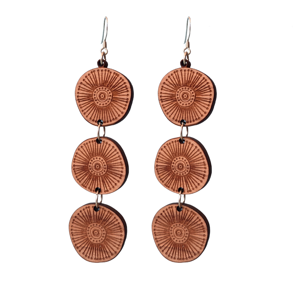 Iron Bark Flowers - Drop earrings