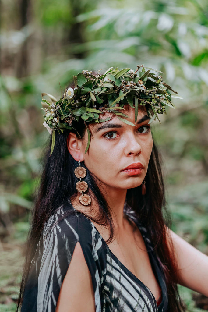 Iron Bark Flowers - Drop earrings