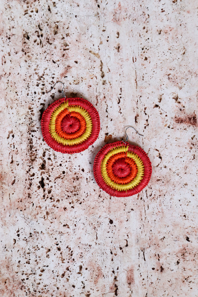 Sunset weave earrings - by Angie Davis