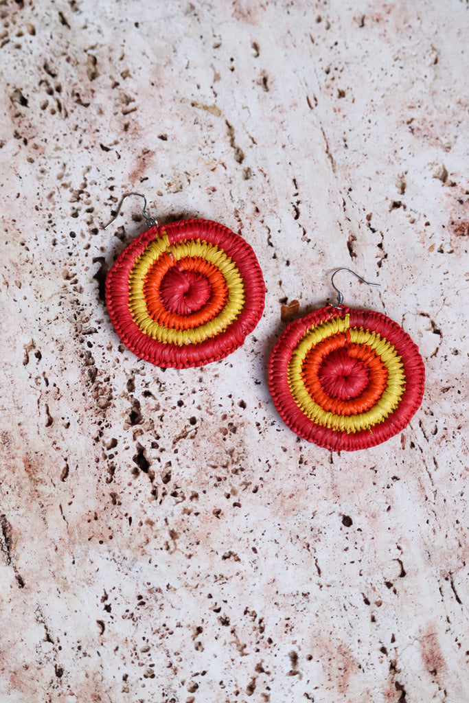 Sunset weave earrings - by Angie Davis