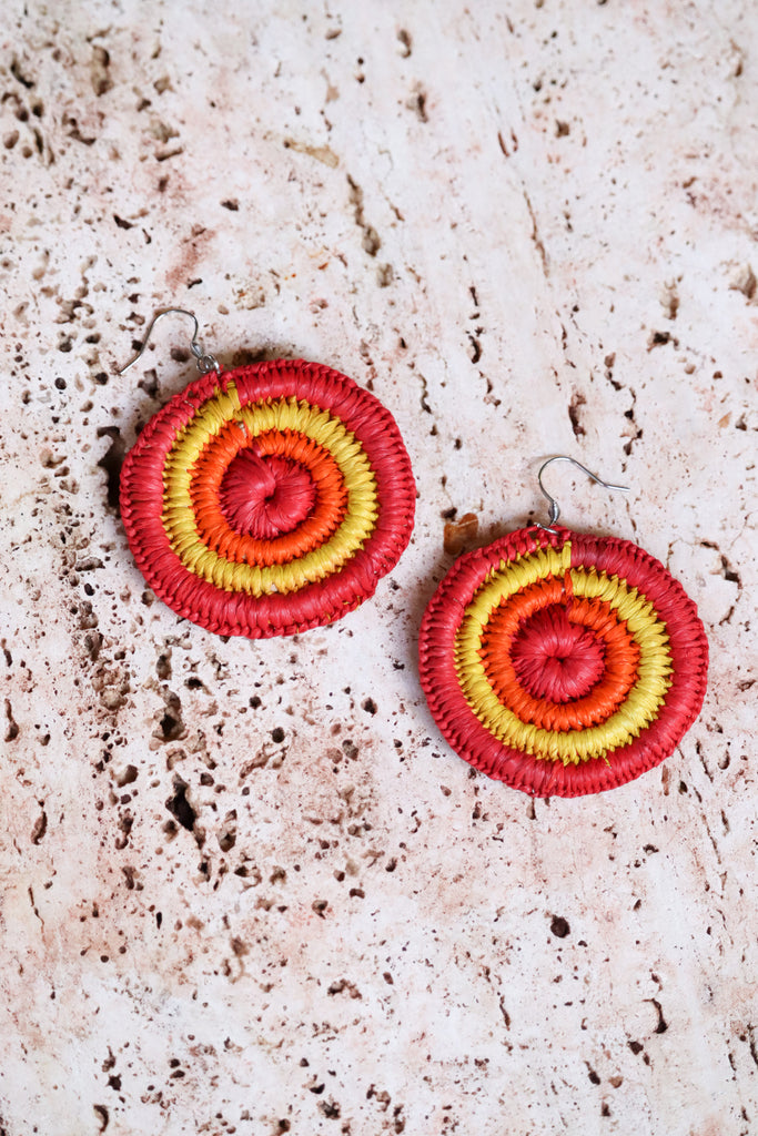 Sunset weave earrings - by Angie Davis