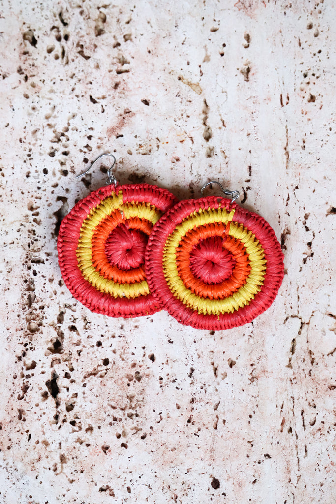 Sunset weave earrings - by Angie Davis