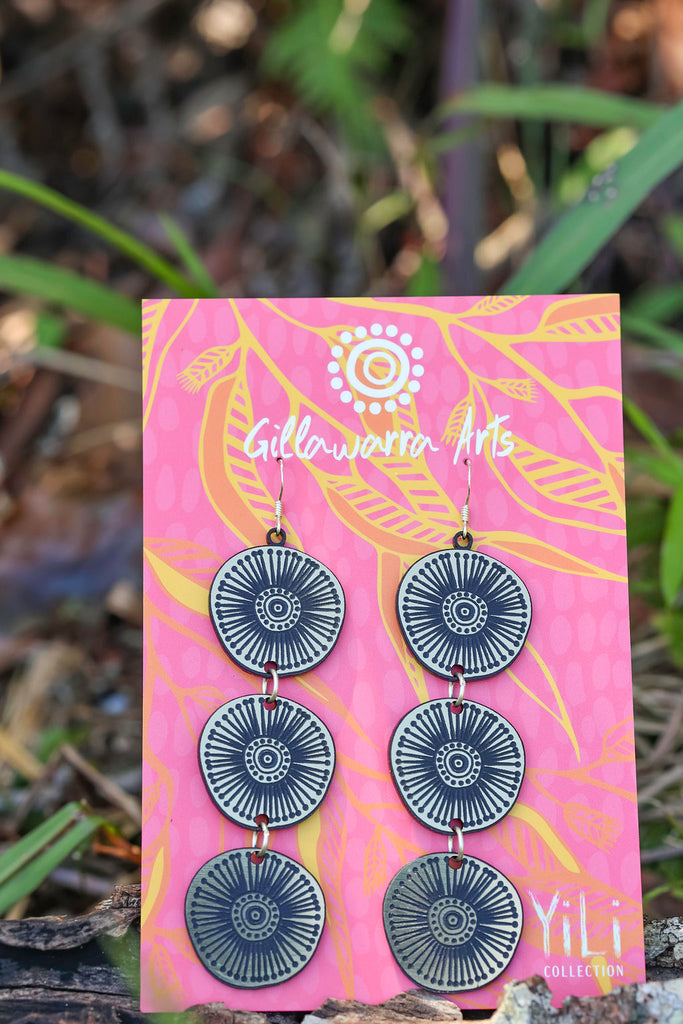 Iron Bark Flowers - Drop earrings