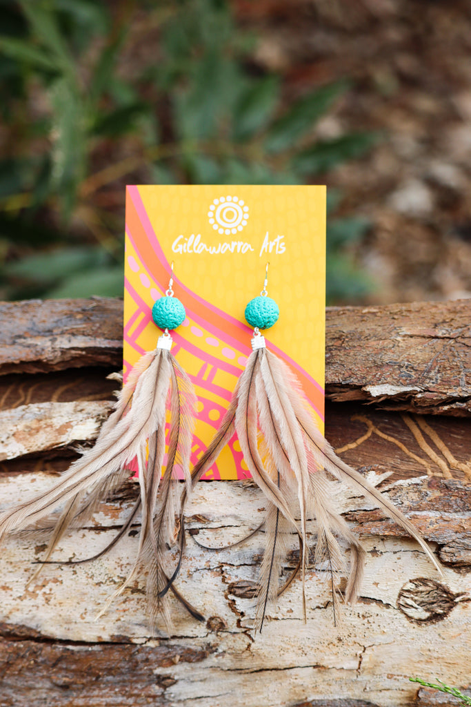 Emu Feather - Witjagit Earrings