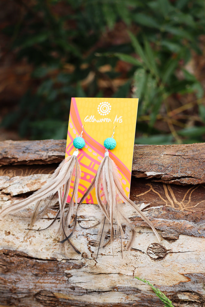 Emu Feather - Witjagit Earrings