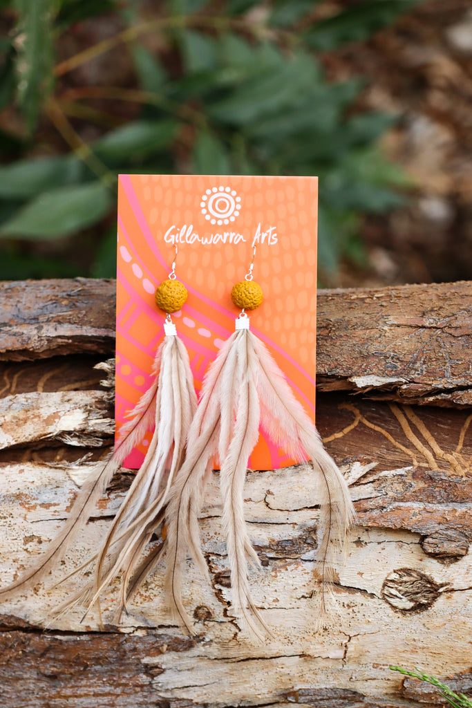 Emu Feather - Witjagit Earrings